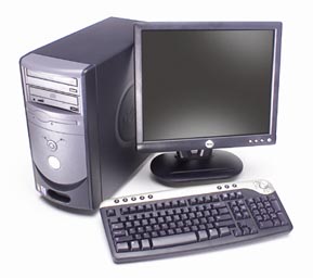 Dell PC with Intel® Pentium® 4 Processor 3.0GHz with Hyper-Threading Technology, RAM (1G), Hard Drive Maximum Capacity 450GB, Total Expansion Slots (3 PCI, 1 AGP), USB Ports x 4, Parallel Port, IEEE 1394 Port x 3, Keyboard, Mouse, Sony 8x DVD+/-RW Drive, LG 48x DVD ROM/ CD-RW, Audio Card (Creative Sound Blaster® Audigy™), Creative Labs Inspire™ 5.1 Speaker System with Remote, 3D Graphics Support (ATI Radeon® 9600XT, TV/VGA/DVI-out, 8x AGP 3D graphics), Dell 15' Flat Panel Monitor